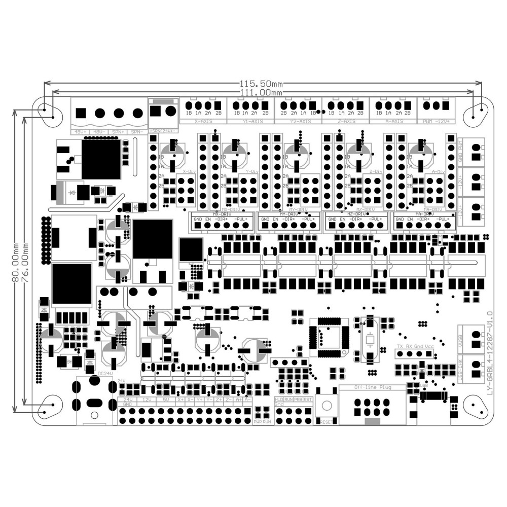 Grbl 4-Axis 32bit Offline Cont - Laser Controller Board ulasan dan harga