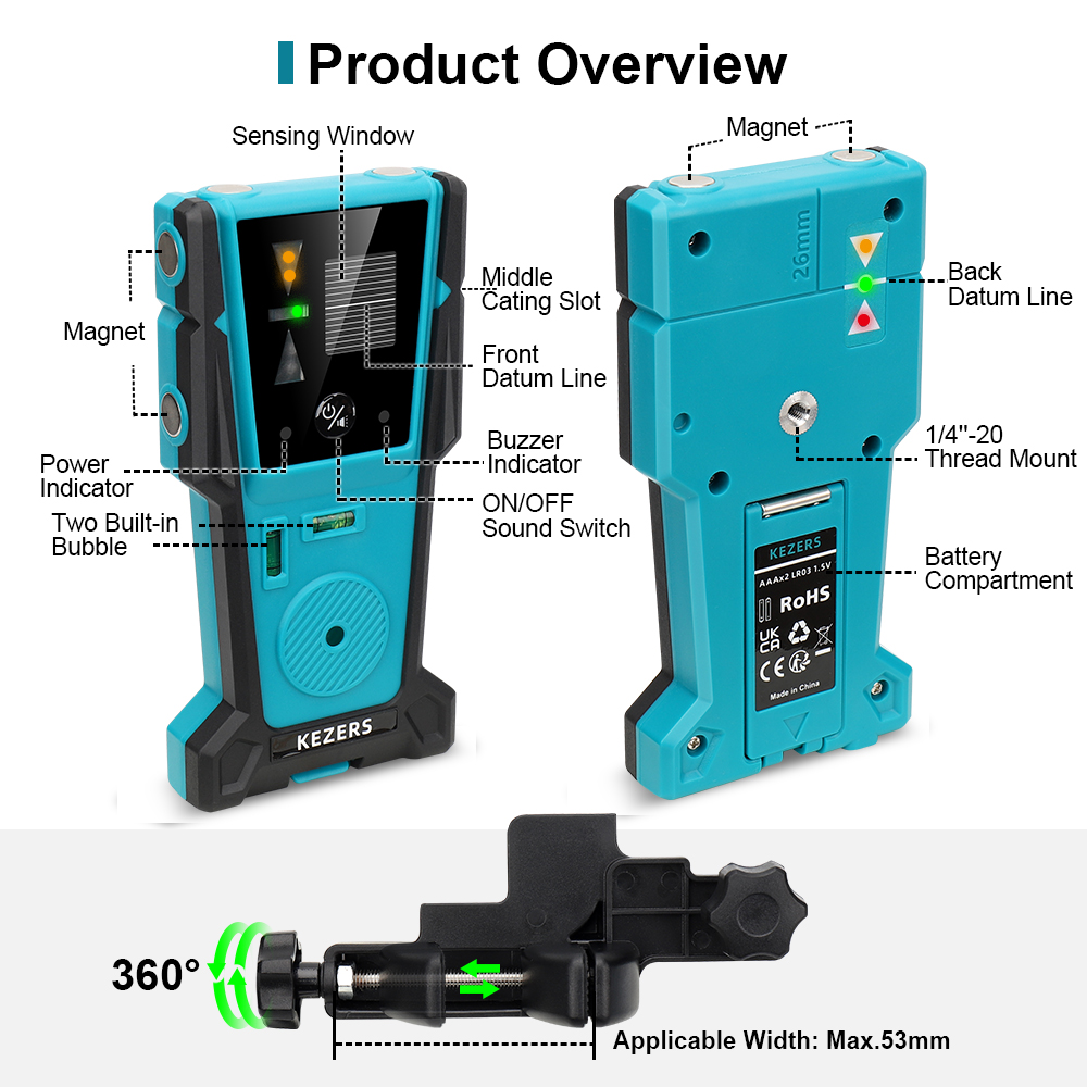 KEZERS Red Green Laser Level R - Industrial Green Laser ulasan dan harga