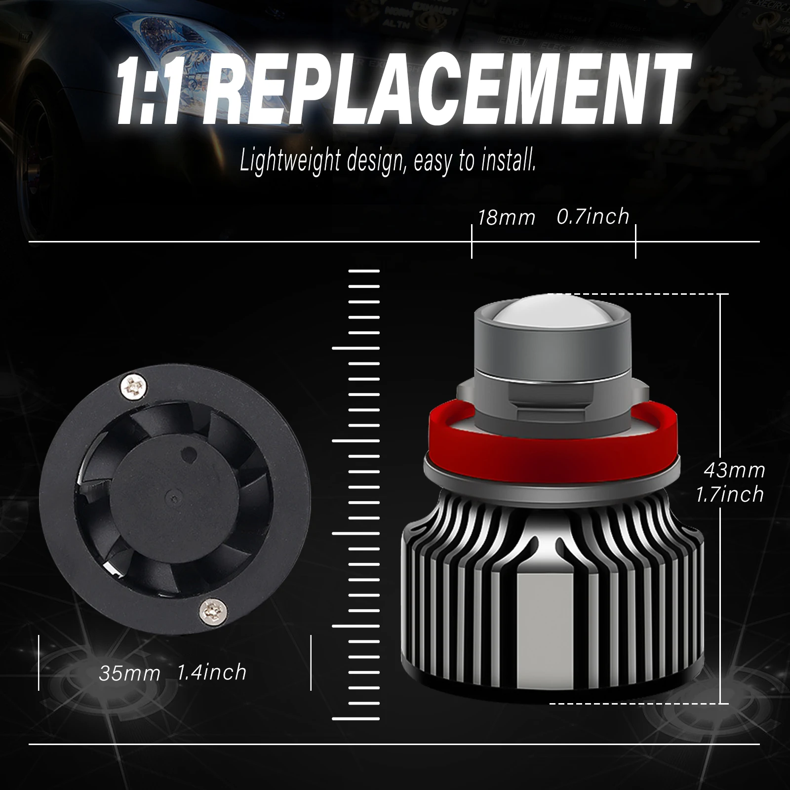 H11 Led Fog Light Bulb Laser L - Industrial Green Laser ulasan dan harga