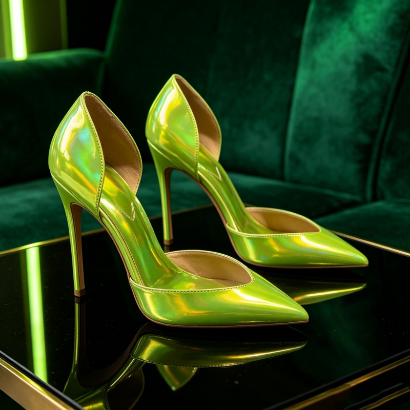 Sexy Nightclub Footwear Fluore - Industrial Green Laser ulasan dan harga
