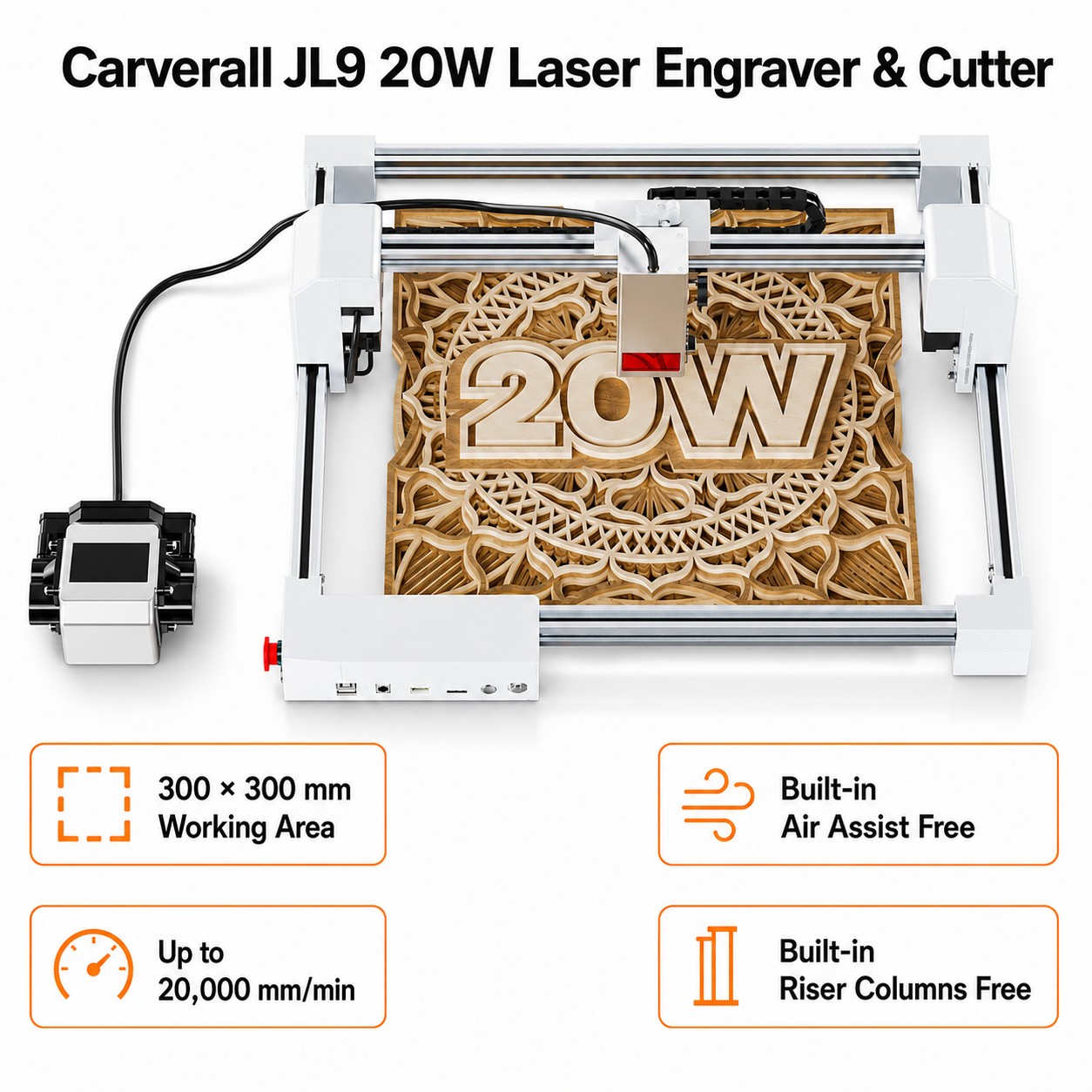 Carverall JL9 20W Laser Engrav - Industrial Laser Applications ulasan dan harga