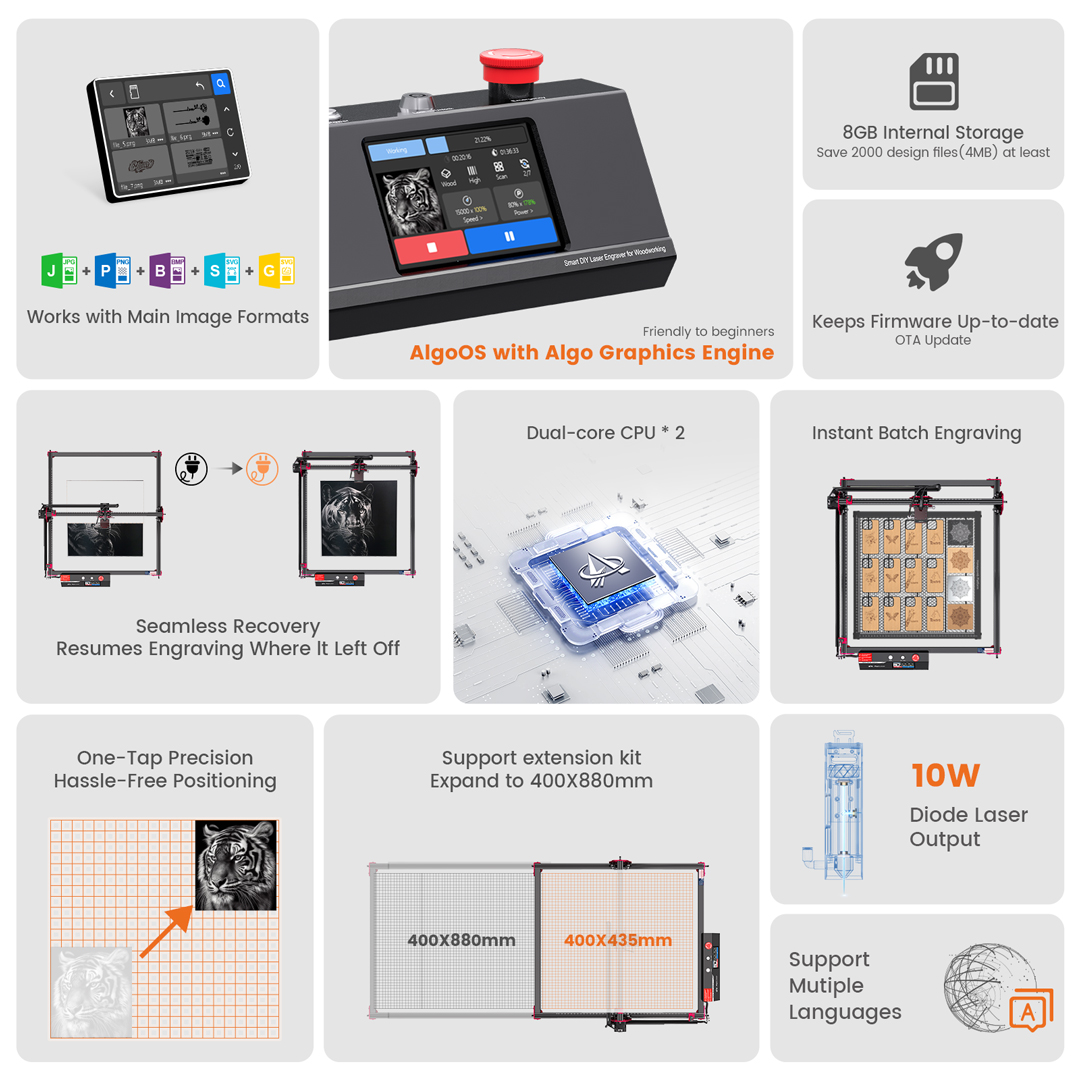 AlgoLaser DIY KIT MK2 10W Lase - Industrial Laser Applications ulasan dan harga