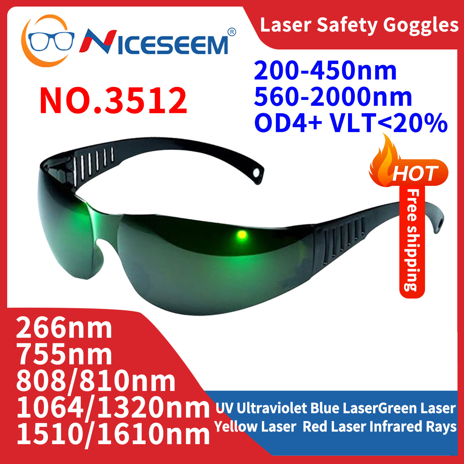 Lead Goggles Radiation Glasses - Laser Safety Goggles ulasan dan harga