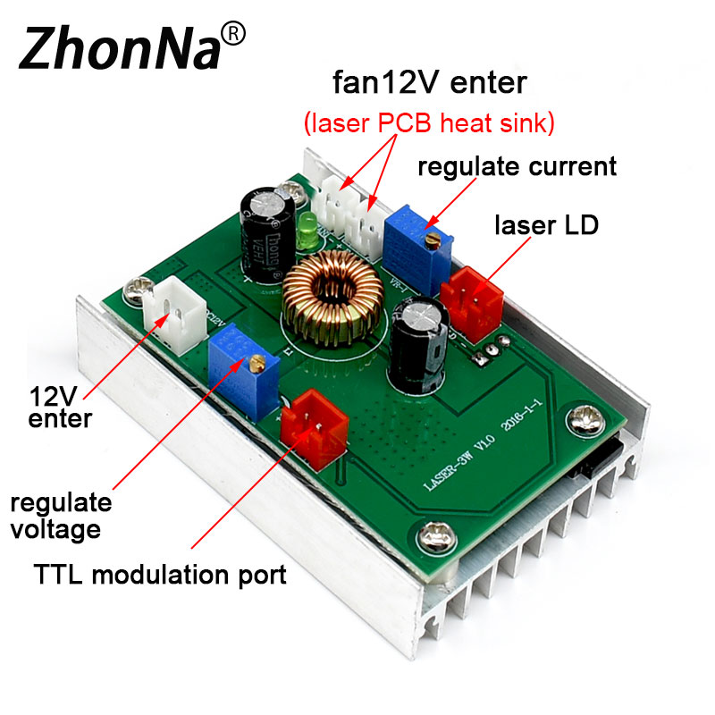 Laser with Board PCB Circuit B - Industrial Green Laser ulasan dan harga